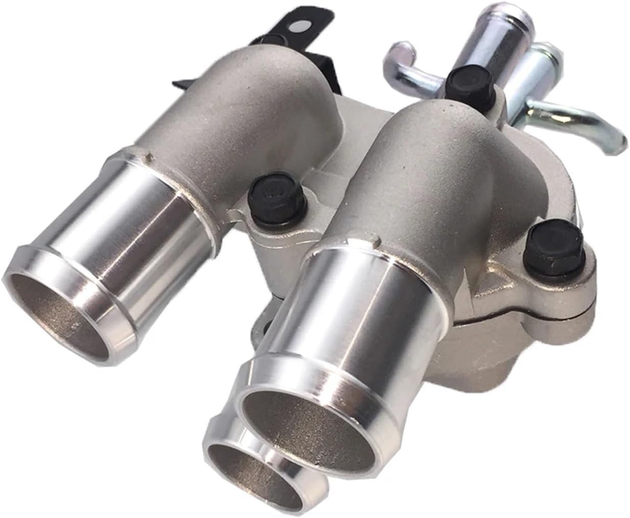 Aluminum Thermostat Housing Engine Coolant Water Pump Outlet Fit Compatible with Hyundai Accent Matrix Kia Getz Rio 2562026120 2562026160