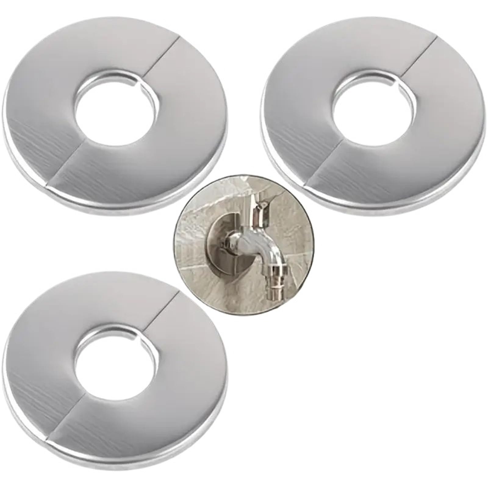 Decoration Split Flange 3 Sets of Decorative Pipe Covers Universal Split Flange Used to Kitchen Faucet Holes for Industrial Pipes