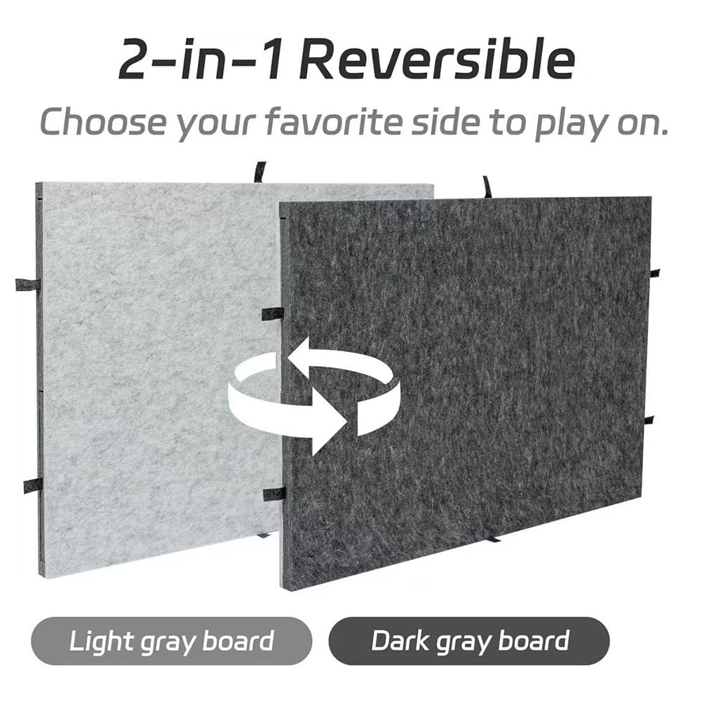 Plateau de puzzle inclinable avec couvercle de support réglable, plateau de puzzle en feutre léger avec 6 tiroirs colorés, 1000 à 1500 pièces pour table de jeux, cadeau pour ad Light Grey 90*63*4.2cm