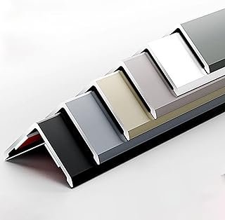Selbstklebendes Aluminium Eckschutzprofil Winkelleiste für Wand & Deckenübergänge Treppenkanten & Möbel Antikollisions-Kantenschutzleiste (Haus Küche Büro) Außenbereich(Diamantweiß,1.5cmx0.8m(WxL)