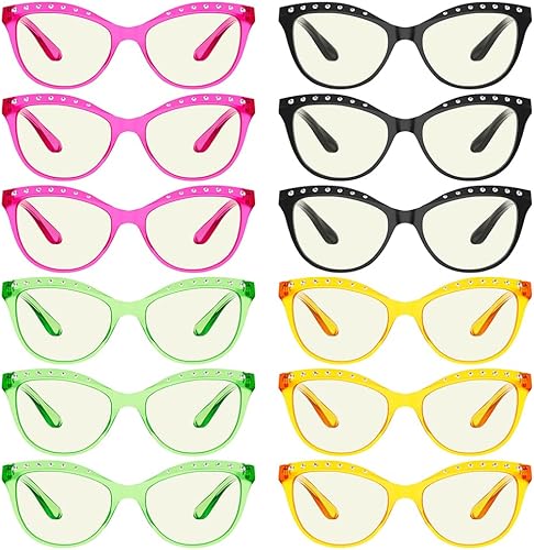 Miniatura 7 de Eyekepper Paquete de 4 lentes de lectura con bloqueo de luz azul para mujer, redondos, de gran tamaño, lectores de computadora