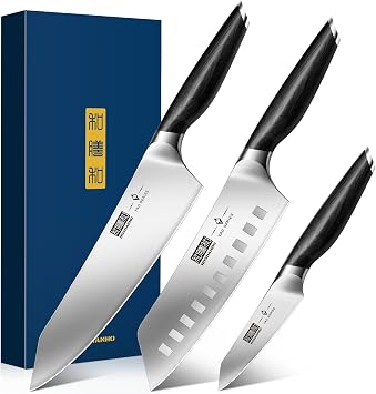HOSHANHO 3-Piece Knife Set, Ultra Sharp Japanese Kitchen Chef Knife Set