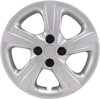 CCI Wheel Cover IWC55815S, 15 Inch, 5 Spoke, Painted, Silver, Automotive Grade ABS, Set of 4, Fits 2019-2022 Chevrolet Spark LS Model