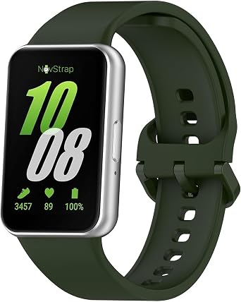Compatible Lanyard Strap Soft Silicone Classic Lanyard 17-TRUE GREEN with NovStrap Samsung Galaxy Fit 3