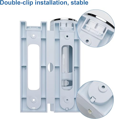 Miniatura 6 de Majade Dispensador de champú y acondicionador, dispensador de jabón para baño, separador de ducha 3 cámaras sin taladro, hotel, baño, escuela,