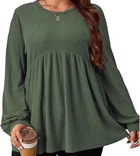 بلوزة للنساء بأكمام طويلة بتصميم خصر امبراطوري