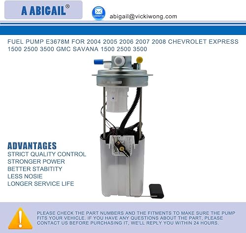 Miniatura 2 de Repuesto de bomba de combustible E3678M para Chevy Express 1500 2500 3500 GMC Savana 1500 2500 3500 2006 2007 2008
