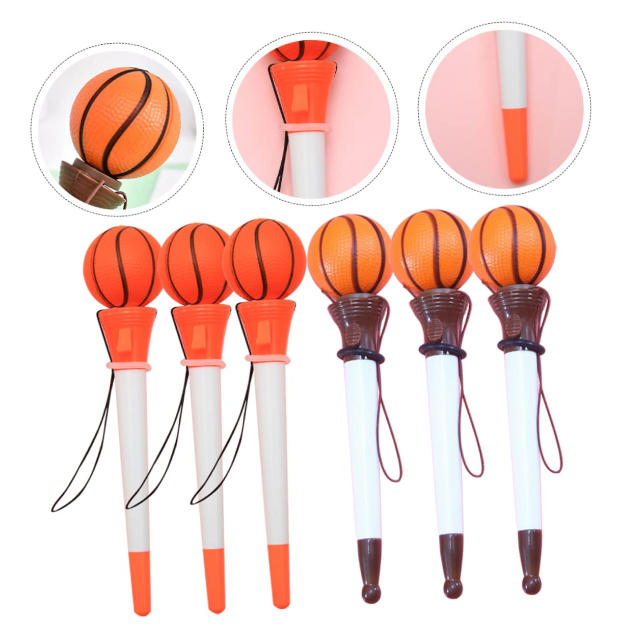 Lurrose 24stücke Basketball Kugelschreiber Lustige Und Praktische Schreibgeräte Für Schule Und Büro Ergonomischer Griff Zufällige Farben Für Sportpartys Und