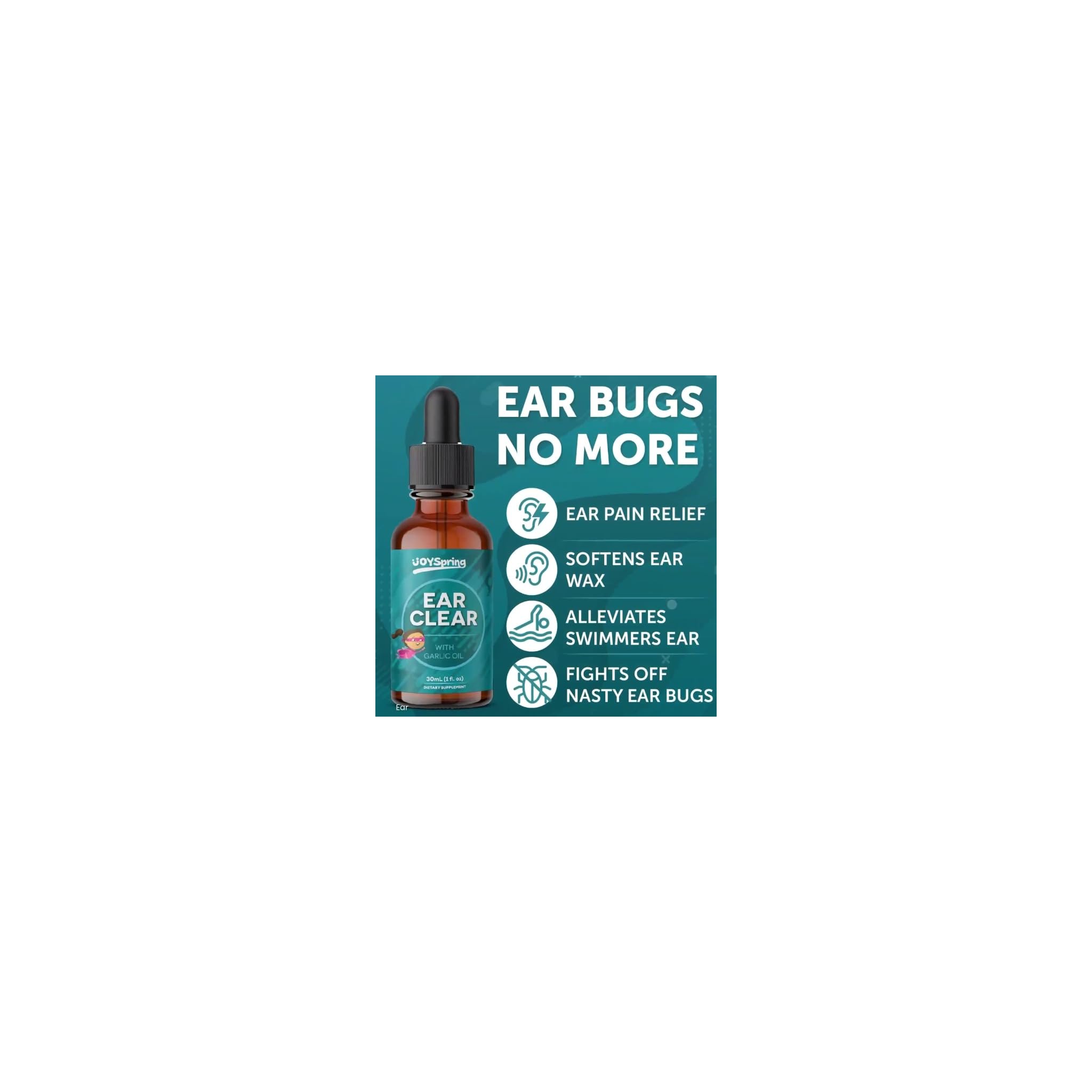 Mullein Garlic Oil Ear Drops Swimmers Ear Drops for Kids