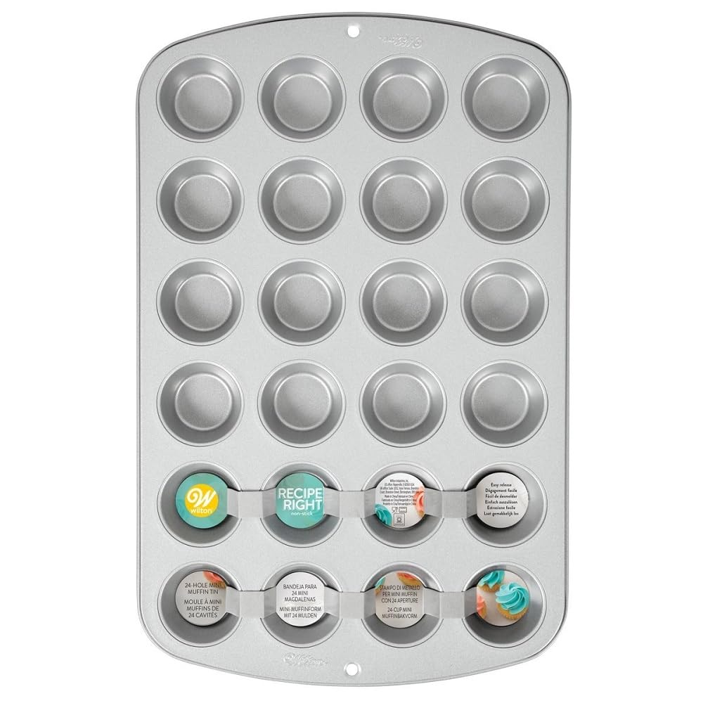 Recipe Right Mini Muffin Tin, 24 Cup, Non Stick