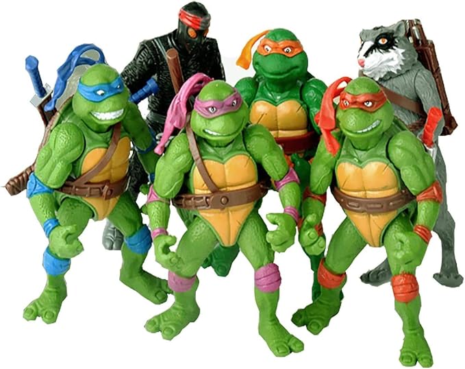 Juego de 6 figuras de acción TMNT Tortugas Ninja Tortugas Ninja Set de juguete Figuras de