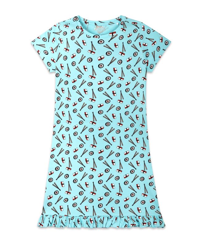 Image of ARIEL Women's Cotton Knee Length Regular Fit Nighty | Night Dress | Long Tees (Pack of 2)