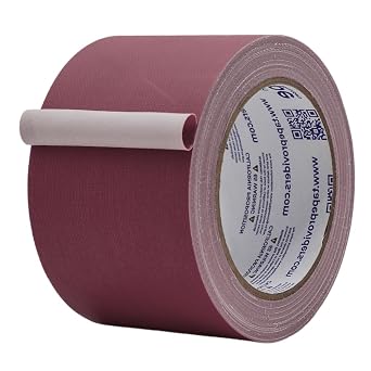 MAT Gaffer Tape Burgundy Low Gloss Finish Film, 3 inch x 60 Feet, Residue Free, Non Reflective, Secure Cords to Stages, Great for Concerts or Trade Shows, Weddings, Floor Marking