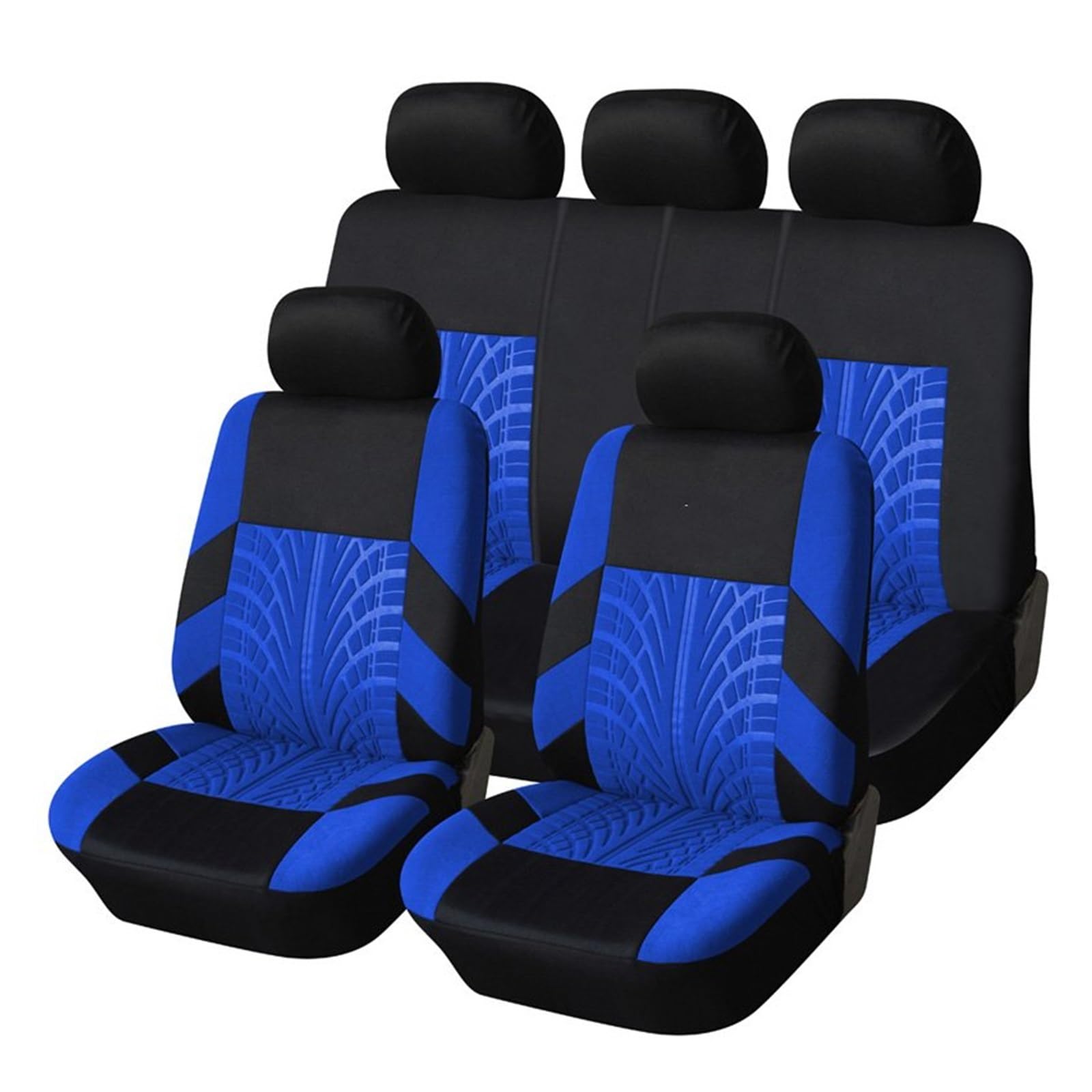 Sitzbezüge Autositzbezug, Polyestergewebe, Universal-Set, Rot, Passend Für Die Meisten Autoinnenräume, Sitzbezüge Für Die Autopflege Sitzschoner(Blue Full Set)