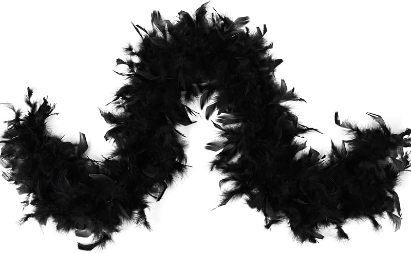 Boa de plumas de pavo de 1,64 yardas, 30 g, para decoración de disfraces de fiesta de Halloween