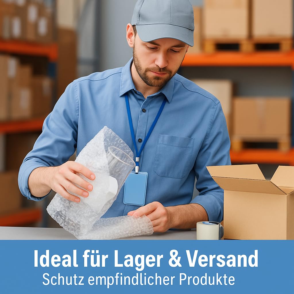 All4All Luftpolsterfolie 150 cm Noppenfolie 1 Rolle Packungfolie Verpackungsfolie Luftpolster Verpackungen Folien Zum Verpacken Umzugfolie Luftpolsterfolie Plastikfolie Umzugsfolie Verpackungsmaterial