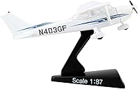Vista 5 de Daron Worldwide Trading Postage Stamp PS5603-2 Cessna 172 SkyHawk 1:87 Diecast Display Model, White
