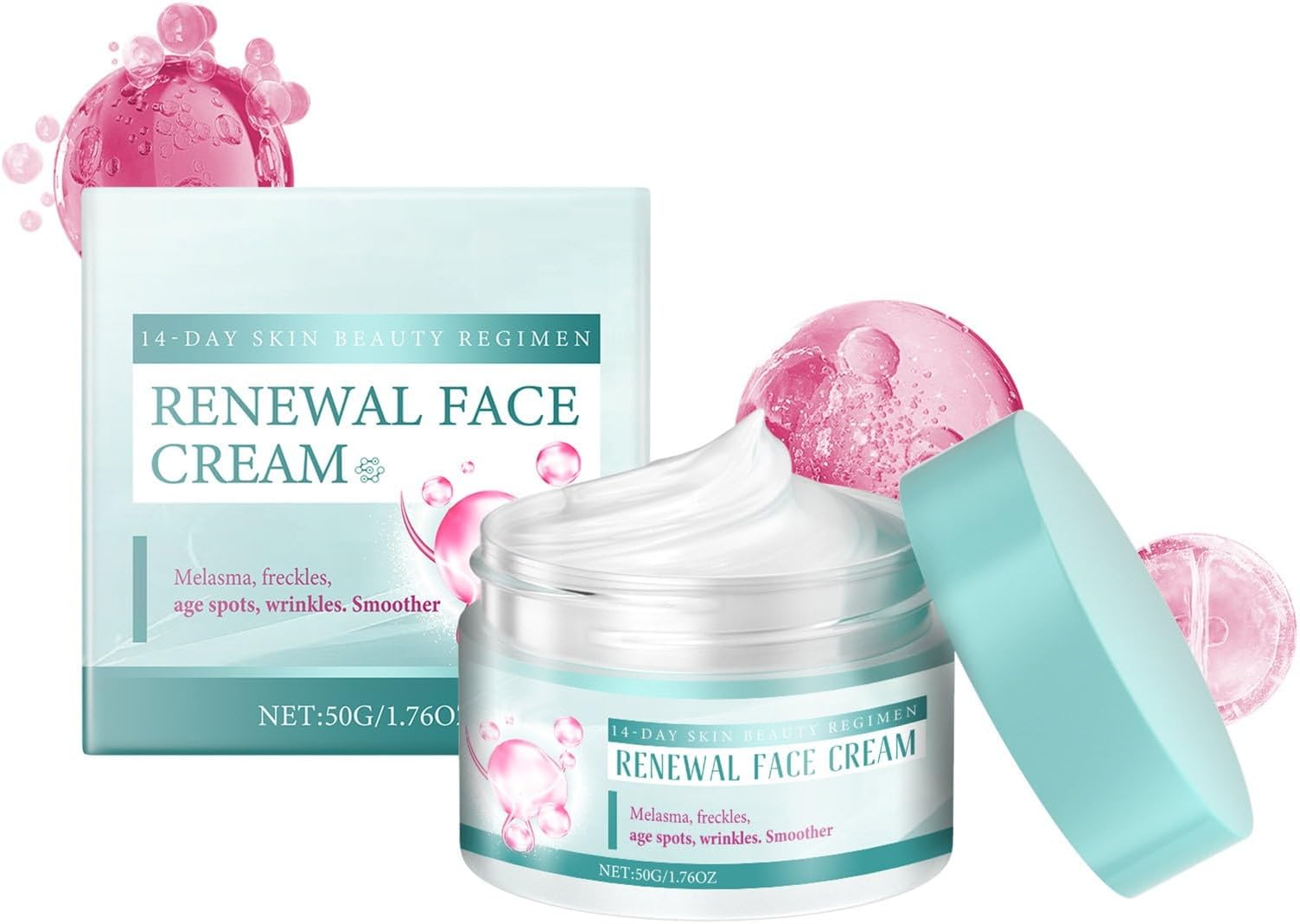 Saam Face Cream, Saam Renewal Face Cream, Renewal Face Cream Anti-Wrinkle Facial Cream, Anti-Wrinkle Moisturising Cream, Brightening Cream, Daily Women Skincare Non-Greasy Face Cream (1Pc)