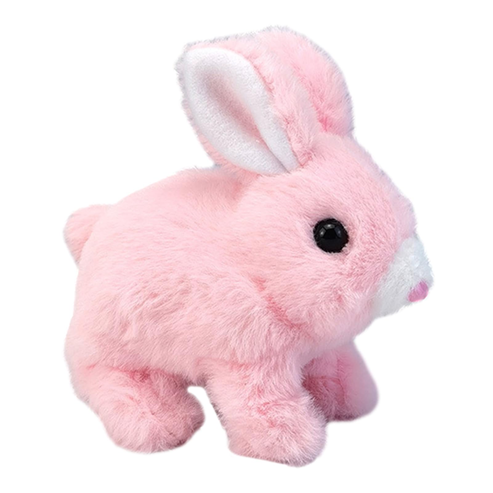 Jouet électronique lapin jouet électrique en peluche lapin lapin en peluche avec promenade, écorce, bouche en mouvement, oreilles agitées, cadeau d'anniversaire de Pâques pour les filles