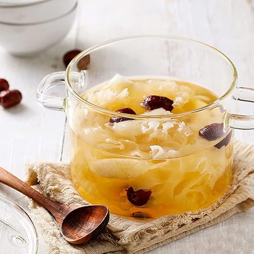 Miniatura 6 de ERINGOGO 2 cacerolas con tapa, olla de cocina transparente de 64.2 fl oz, asas resistentes a la cocción a fuego lento, utensilios de cocina de