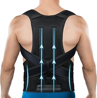 Posture Corrector for Women and Men, Back Brace Adjustable Back Straightener Support for Upper Back, Scoliosis and Hunchback Correction, Improves Posture and Pain Relief XL(37"-42")