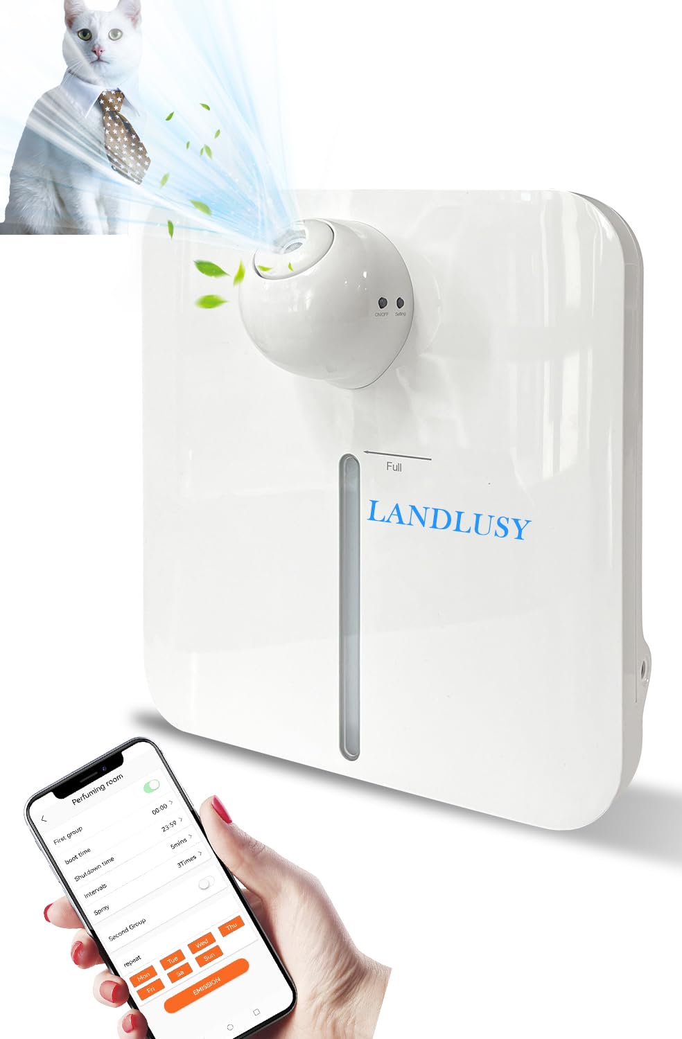 Diffuser for Essential Oils Large Room, Landlusy Scent Air Machine for Home, 800ml, Waterless Air Fresheners, Aroma 360 Nebulizing Diffusion System, Hotel Collection, Cover up to 3500 Sq. Ft