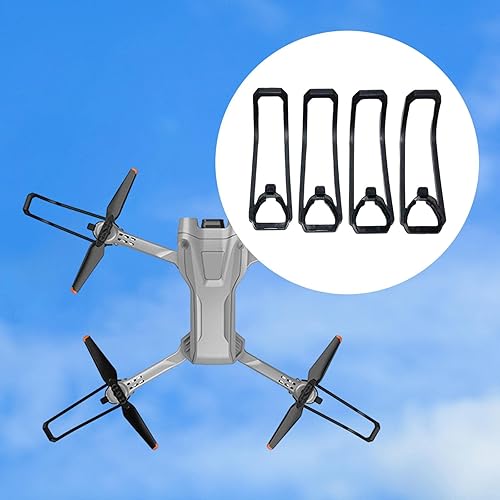 Miniatura 2 de Almencla 4 protectores de hélice negros, accesorios anticolisión para drones, protector de hoja de hélice ligera, cubierta protectora de choque para