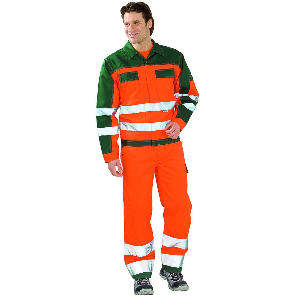 Planam 2008106 Warnschutz Bundjacke, Orange/Grün, Größe 106