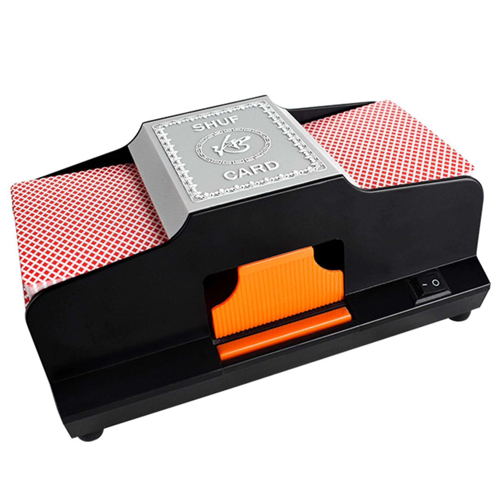 Elektrischer Kartenmischer, automatischer Dual-Power-Modus für 1-2 Decks, ideal für Poker, Blackjack, Texas Hold'em