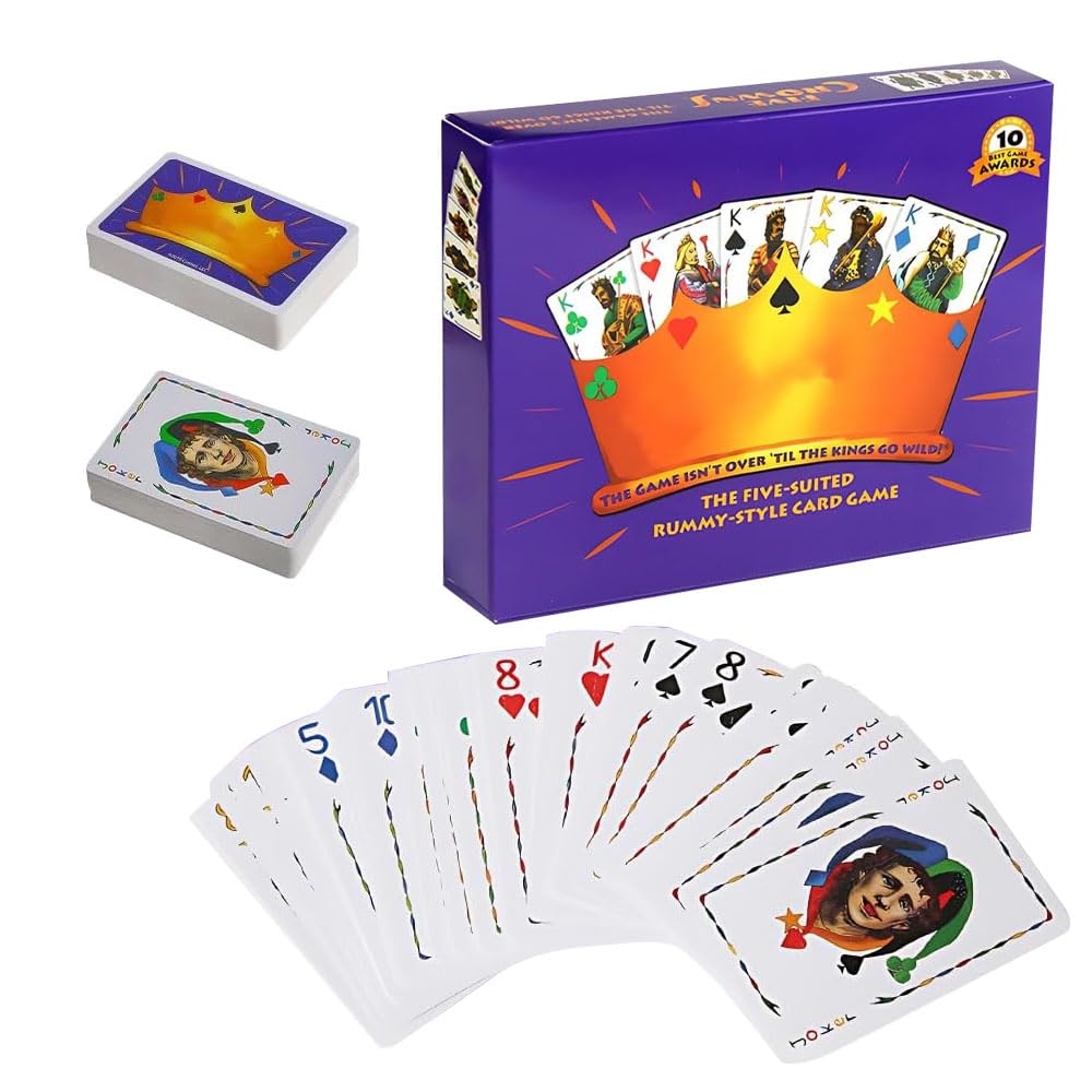 Ffnenu Card Games Crown, Crown Playing Cards, Card Games for Families