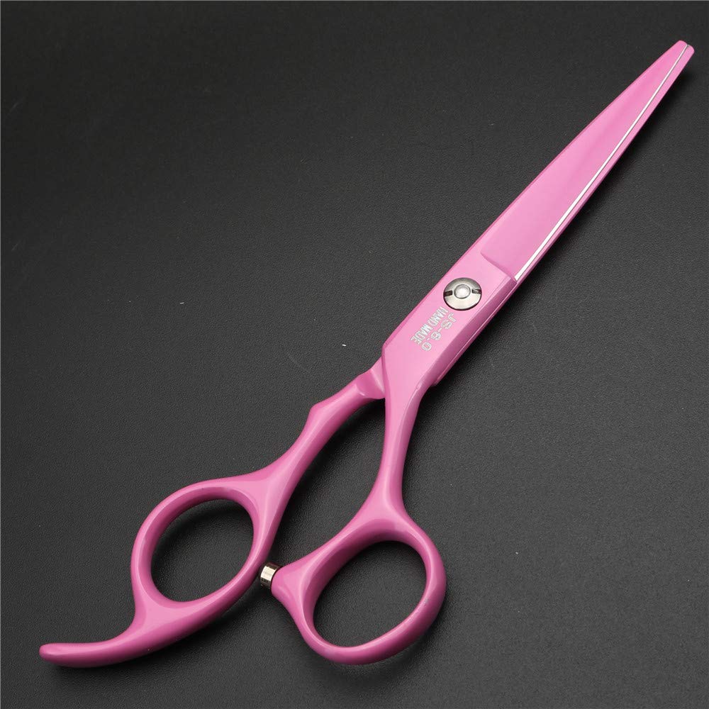 JIESENYU Tijeras de peluquería profesional de alta gama de 6 pulgadas, acero 440C, color rosa (juego de 3)