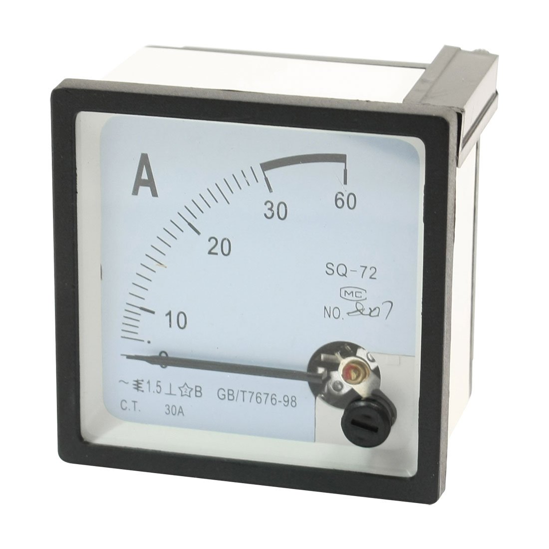 Aexit Class 1.5 gauge Accuracy AC 0-30A Dial Analog Panel Ammeter Gauge SQ-72