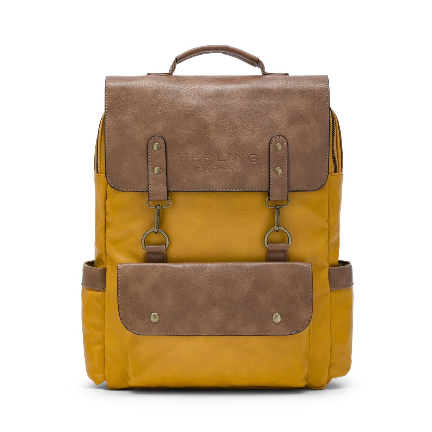 HERLING - research HERLING Mochila hombre/mujer MARLOWE clásico vintage cuero PU