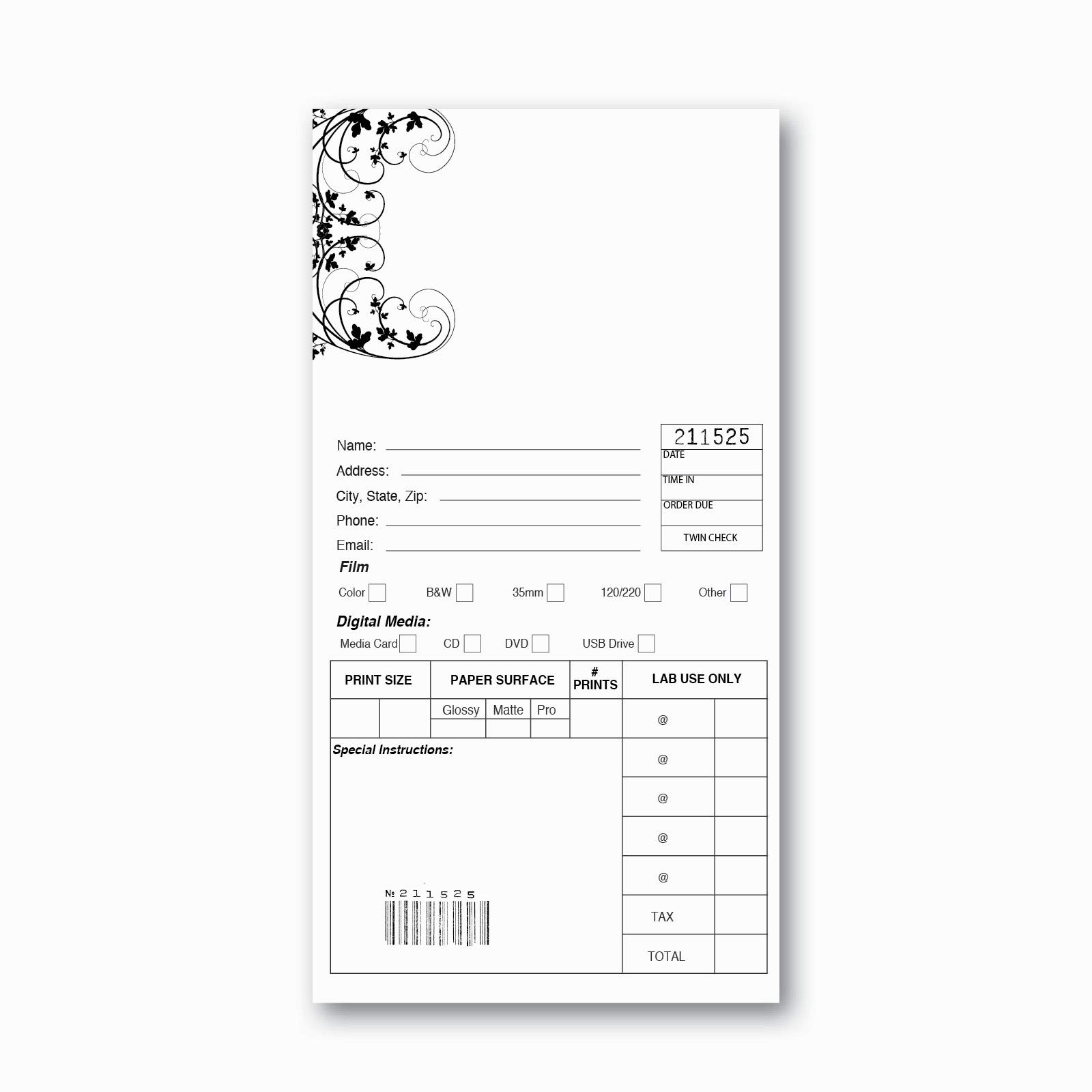 Generic Order Envelope/Order bag - garden bloom 5.5 inch x 9 inch x 1 inch 100 pack, 5.5x9x1, 4800, Black and white