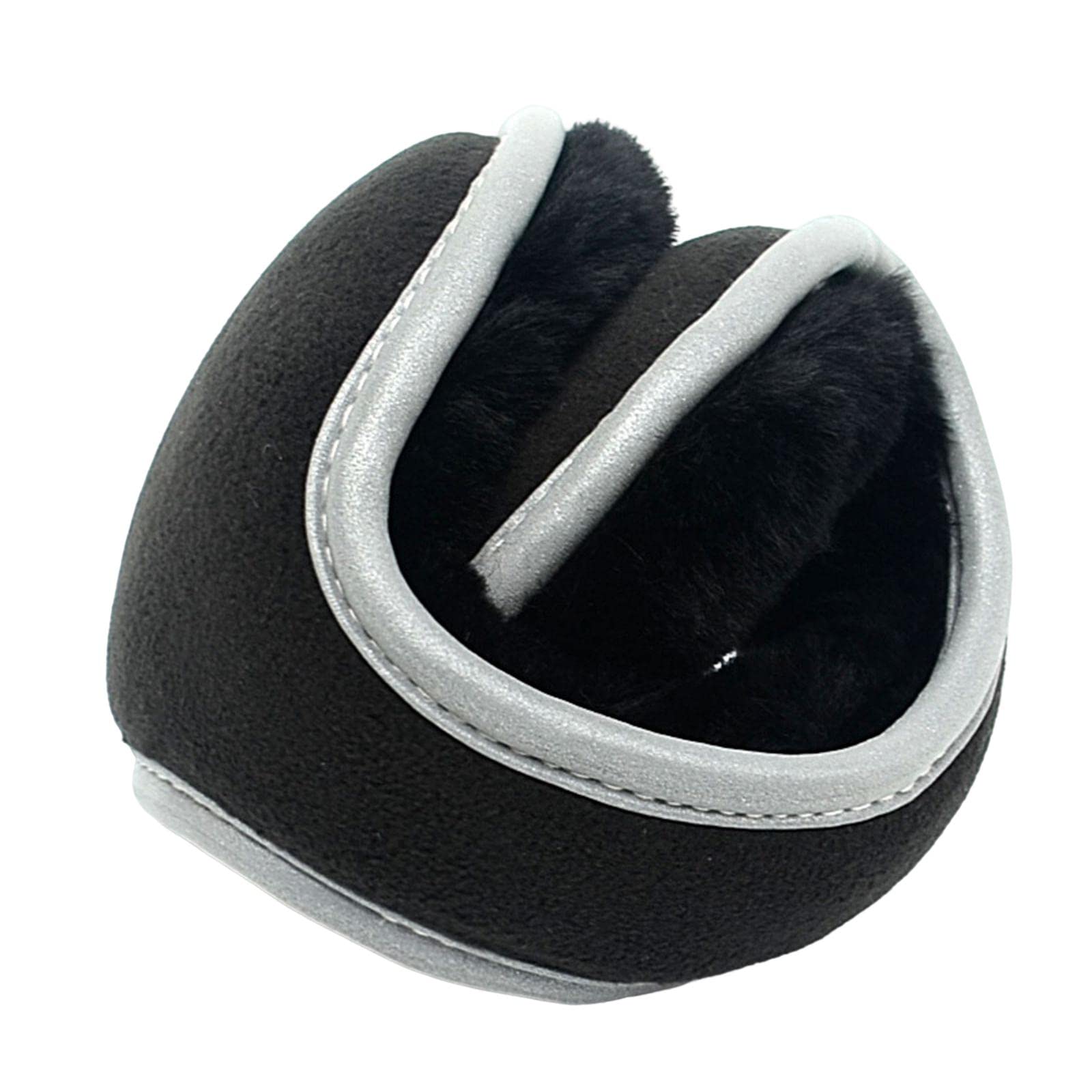 Earmuffs Premium Fleece Warm Winter Ear Muffs Ear Warmers for Biking Skating Black-image-38