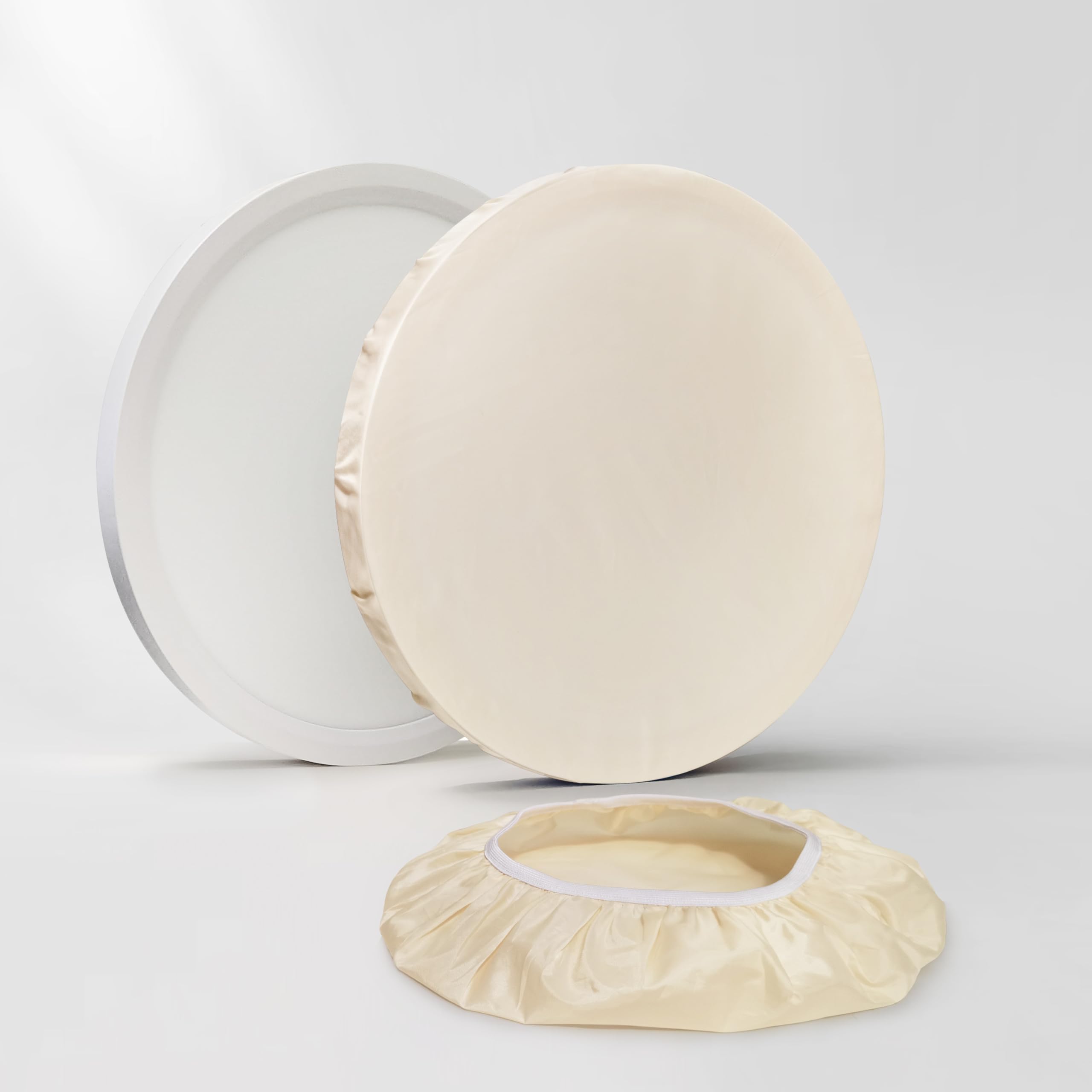 Photo 1 of CASAZEN 12" Ceiling Light Cover, 2 Pcs Flush Mount Light Fixture Cover, Fabric Ceiling Light Fixture Cover, Light Filters for Bedroom, Kitchen, Hallways/Entryways, Office, Basement (Warm Yellow)