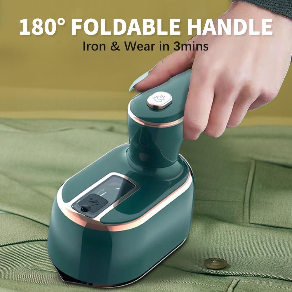 Portable Mini Ironing Machine, Mini Portable Handheld Electric Iron, Mini Electric Dry Iron Machine with Spray Water, Travel Garment Steamers Micro Steam Iron for Home and Travel (A_Purple)