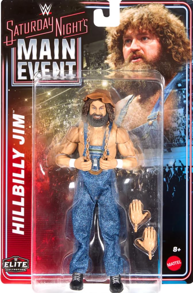WWE Hillbilly Jim Mattel Elite Collection Saturday Nights Main Event Series 1 - Figura de acción de lucha libre