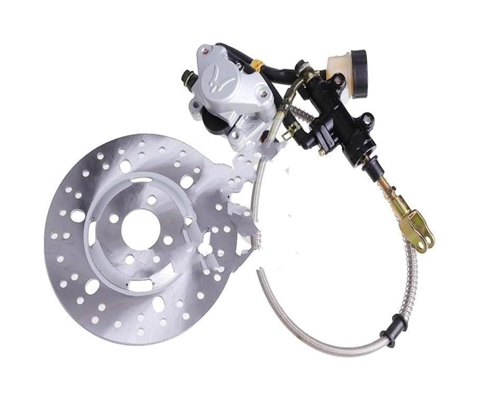 Pastiglie Freno Anteriore Posteriore Per Gokart 110cc 125cc 200cc 250cc Moto Pastiglie Freno Posteriori Dirt Pit Bike Gruppo Disco Pinza Cilindro(Foot brake)