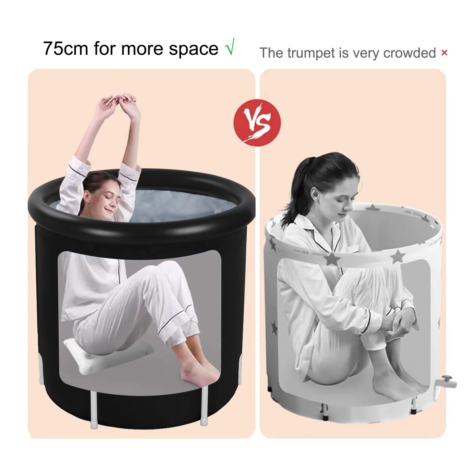 Vasca Per Bagno Di Ghiaccio Gonfiabile - Con Termometro | Crioterapia Domestica - Foto 11