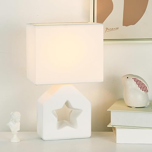 Miniatura 4 de Lampwell Vera - Lámpara de mesa pequeña para sala de estar como lámpara de mesita de noche para dormitorio, lámpara de mesa moderna de cerámica,