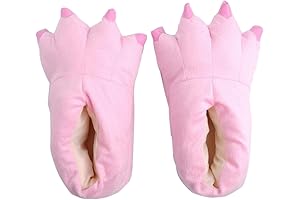 Adorable Pink Stitch Slippers: Fuzzy Comfort with a Whimsical Twist