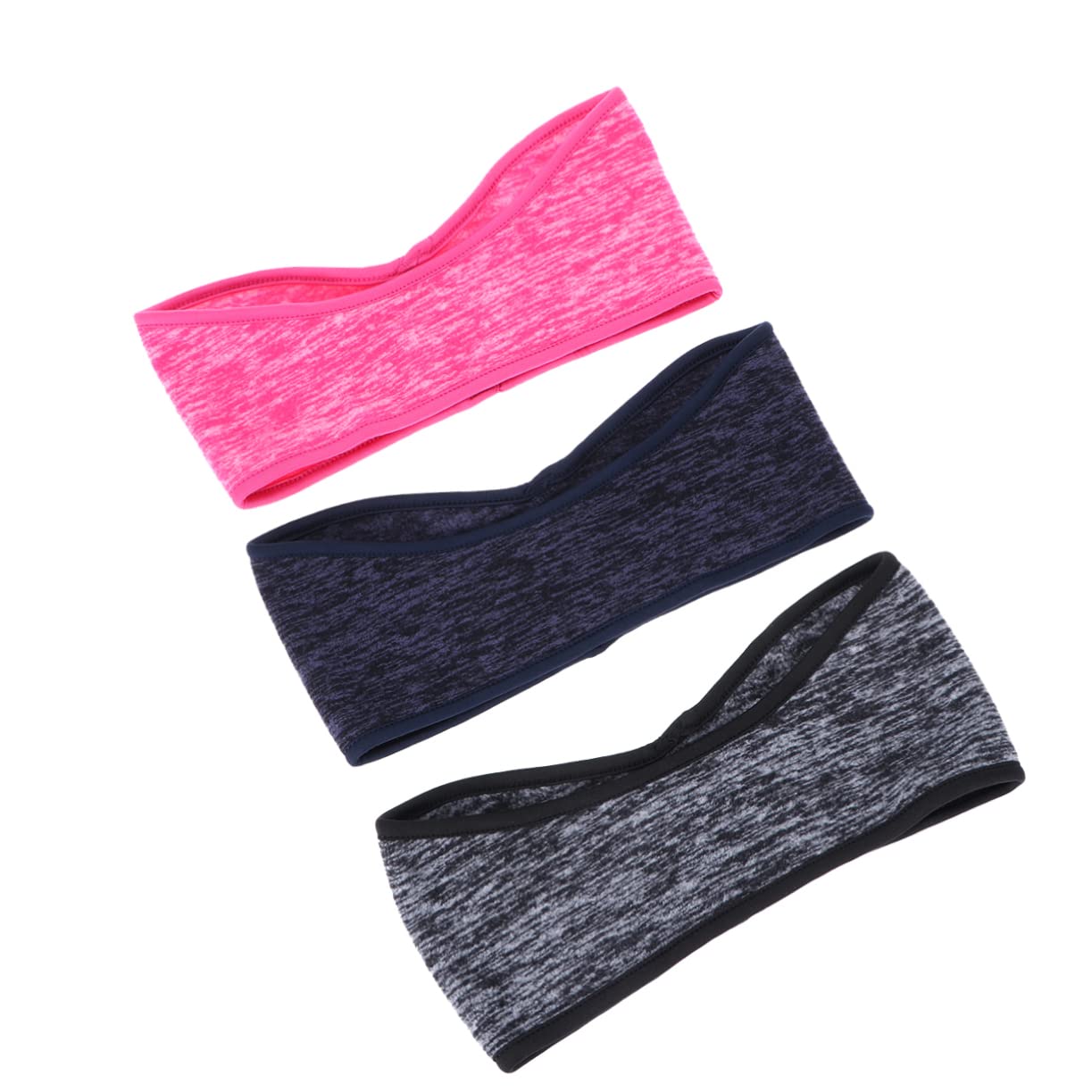9piezas Diademas Antideslizantes De Forro para Oídos Calentadores De Oídos Absorbentes De Sudor Banda De Cabello para Correr y Yoga Azul y Rosado