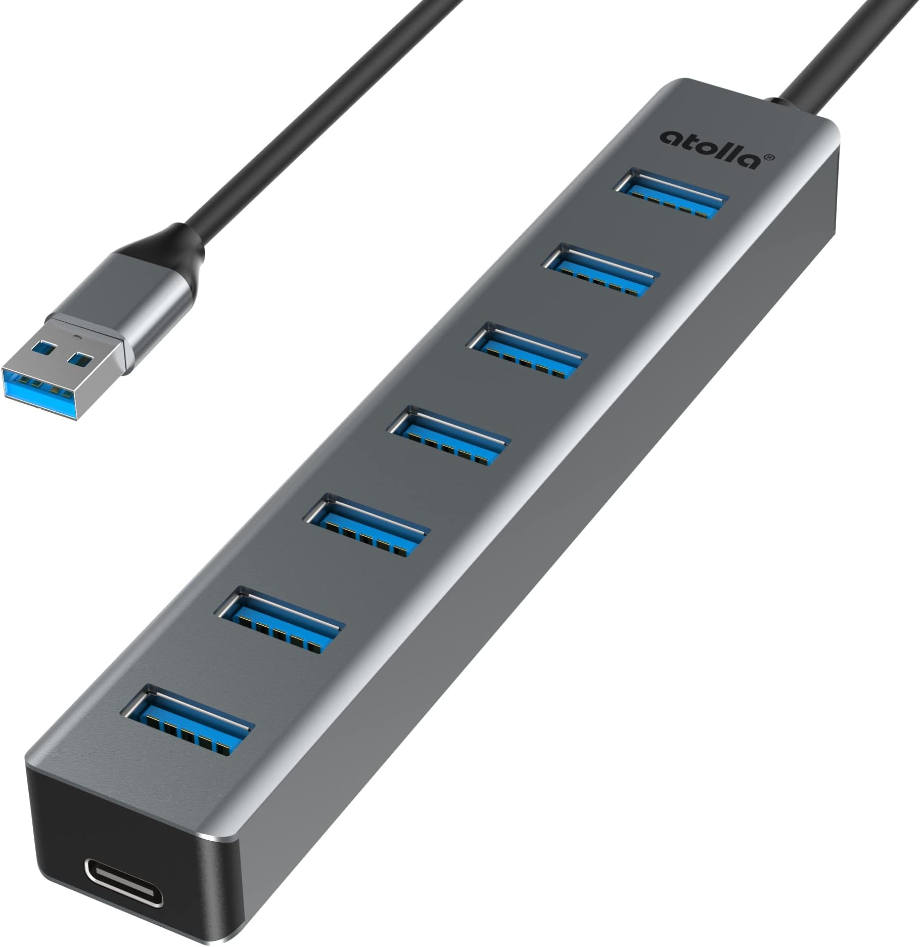 Amazon | atolla USBハブ USB3.0 HUB 7ポート 1M ケーブル USB3.0ハブ USB 拡張 ウルトラスリム ...