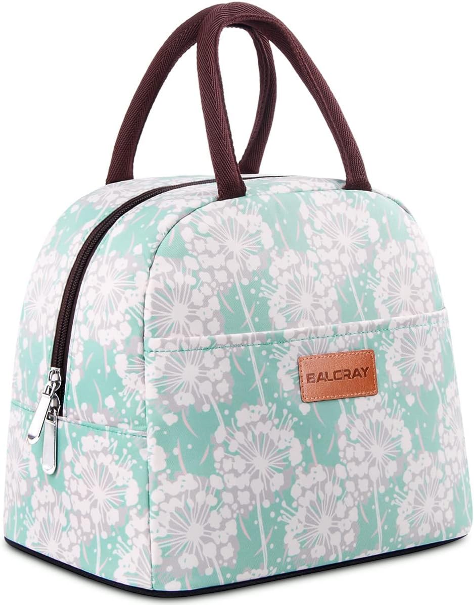 BALORAY Lunch Bag for Women Men Insulated Lunch Box for Adult Reusable Lunch Tote Bag for Work, Picnic, School or Travel (Dandelion)