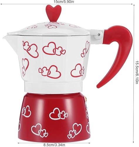 Miniatura 2 de Fdit Cafetera espresso de aluminio para uso en la oficina en casa, cafetera doméstica (L)