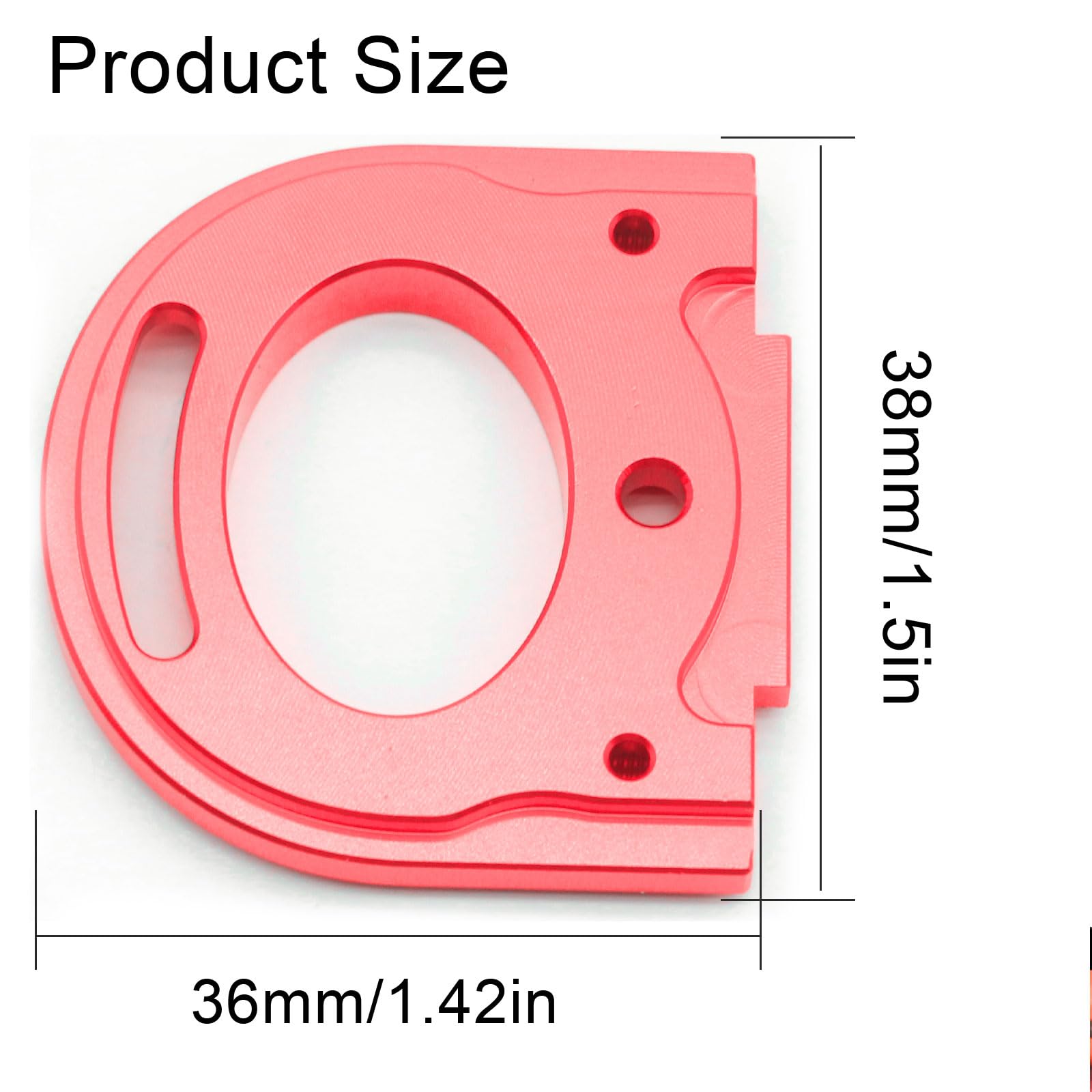 Aluminum Alloy Motor Mount Plate Compatible with Tamiya TT02 1/10 RC On-Road Touring Car - TT02 Motor Bracket High-Performance Upgrade Replacement Red