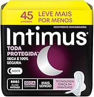 Absorvente Intimus Toda Protegida Noturno Seca Com abas 45 un