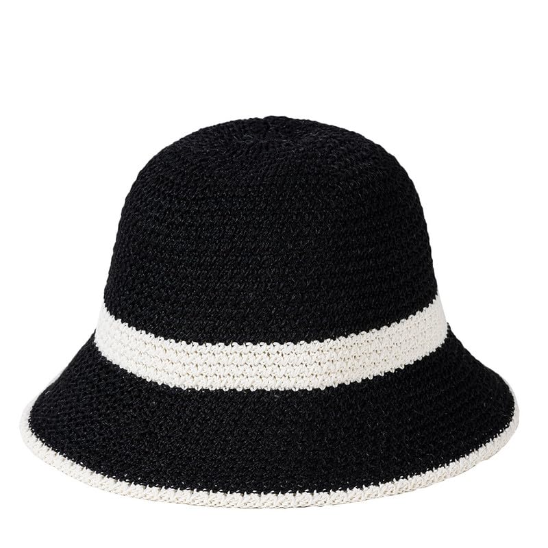 Image of Hair Drama Co. Crochet Bucket Hat for Women | Comfy & Casual Knit Handmade Foldable Floppy Hat | Summer Crochet Bucket Cap for Women & Girls