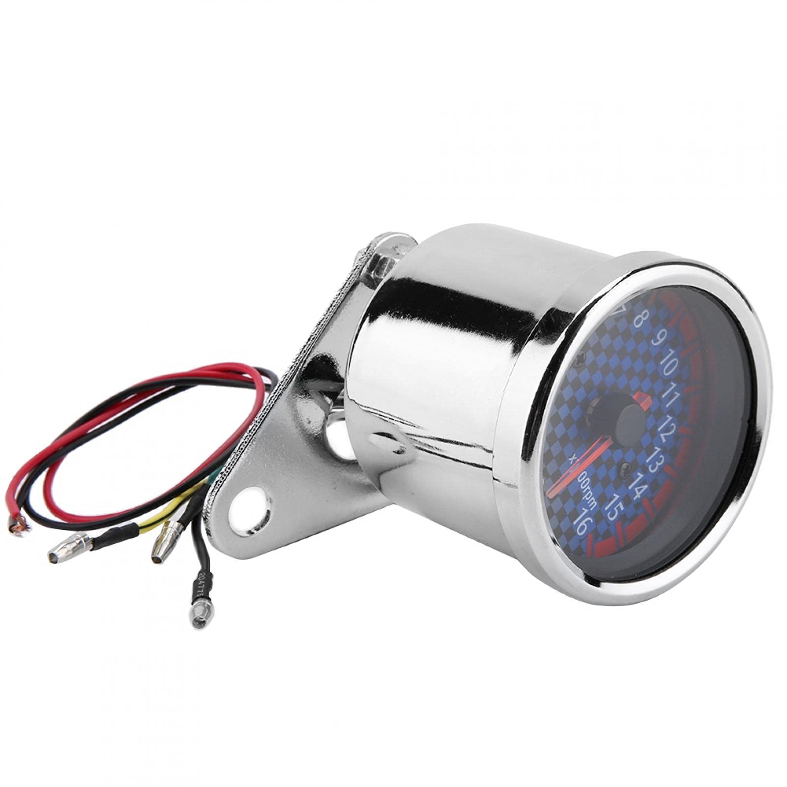 Tacómetro, tacómetro electrónico, DC 12V, motocicleta universal, pantalla LED, tacómetro, medidor de tacómetro electrónico, 16000 rpm